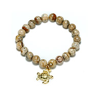 picture jasper small goddess bracelet with turtle