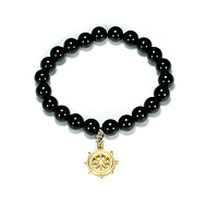onyx small goddess bracelet with nautical wheel