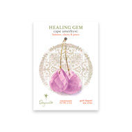 cape amethyst big teardrop healing gem gold dipped earrings