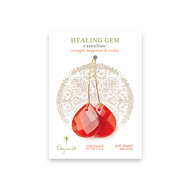 carnelian big teardrop healing gem gold dipped earrings