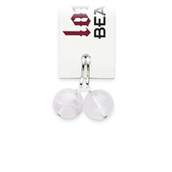 love bead rose quartz earrings, sterling silver