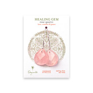 rose quartz big teardrop healing gem sterling silver earrings