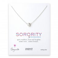 pearl sorority necklace, sterling silver