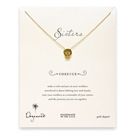 skull sorority necklace, gold dipped