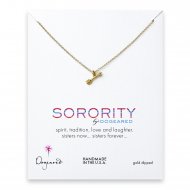 arrow sorority necklace, gold dipped