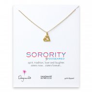 diamond sorority necklace, gold dipped