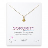 compass sorority necklace, gold dipped