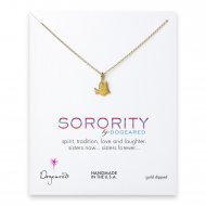 dove sorority necklace, gold dipped