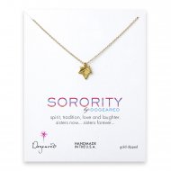 ivy sorority necklace, gold dipped