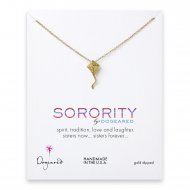 kite sorority necklace, gold dipped