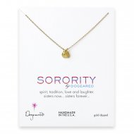 ladybug sorority necklace, gold dipped