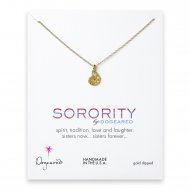 nautilus sorority shell necklace, gold dipped