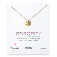 panda sorority necklace, gold dipped