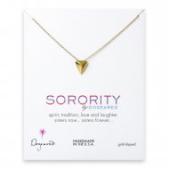 pyramid sorority necklace, gold dipped