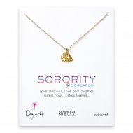 lion sorority necklace, gold dipped