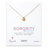 anchor sorority necklace, gold dipped
