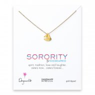 sailboat sorority necklace, gold dipped