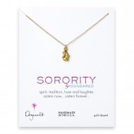 squirrel sorority necklace, gold dipped