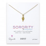 torch sorority necklace, gold dipped