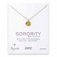 turtle sorority necklace, gold dipped