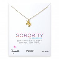unicorn sorority necklace, gold dipped