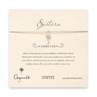 sorority sisters forever make a wish necklace with sterling silver kite on taupe thread