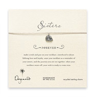 sorority sisters forever make a wish necklace with sterling silver royal lion on taupe thread