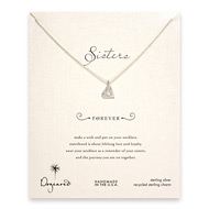 sorority sisters forever reminder necklace with sterling silver big diamond
