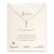 sorority sisters forever reminder necklace with sterling silver heart key