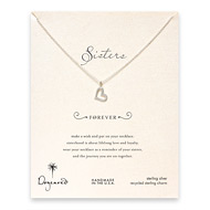 loving heart sorority necklace, sterling silver