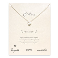 sorority sisters forever reminder necklace with sterling silver skull
