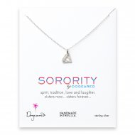 diamond sorority necklace, sterling silver