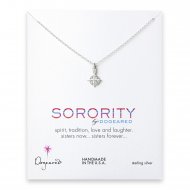 compass sorority necklace, sterling silver