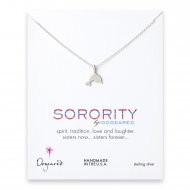 dolphin sorority necklace, sterling silver