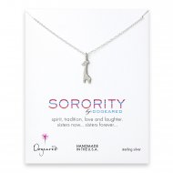 giraffe sorority necklace, sterling silver