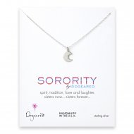 moon sorority necklace, sterling silver