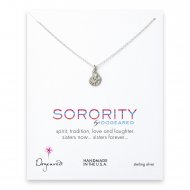 nautilus sorority shell necklace, sterling silver