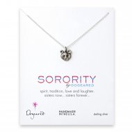panda sorority necklace, sterling silver