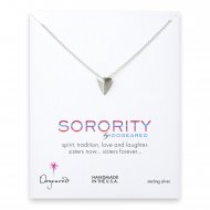 pyramid sorority necklace, sterling silver