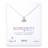 crown sorority necklace, sterling silver