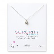 strawberry sorority necklace, sterling silver