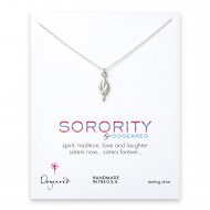 torch sorority necklace, sterling silver