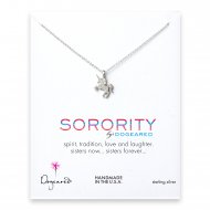 unicorn sorority necklace, sterling silver