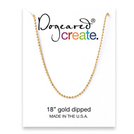 create faceted ball chain, gold dipped - 18 inches
