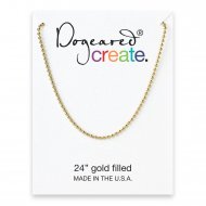 ball chain, gold, 24"