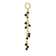 black onyx cascading gems, gold dipped