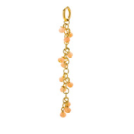 pink coral cascading gems, gold dipped