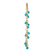 turquoise cascading gems, gold dipped