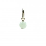 amazonite round faceted gem, sterling silver