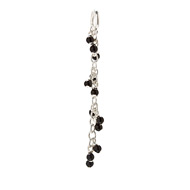 black onyx cascading gems, sterling silver